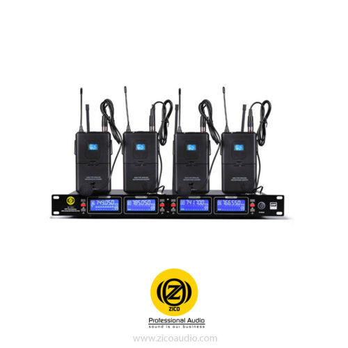 میکروفون بی سیم 4 کانال یقه ای زیکو ZICO UR-1000C