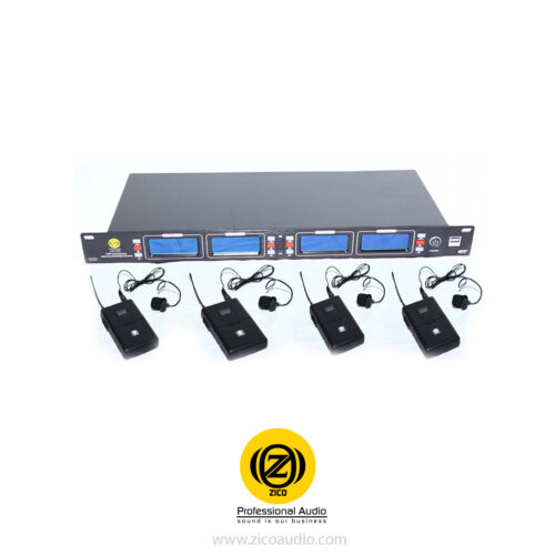 میکروفون بیسیم 4 کانال یقه ای زیکو ZICO UR-1000C