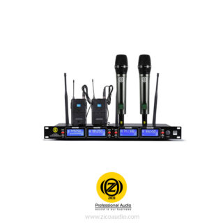 میکروفون بی سیم 4 کانال دستی/یقه ای زیکو ZICO UR-1000HC