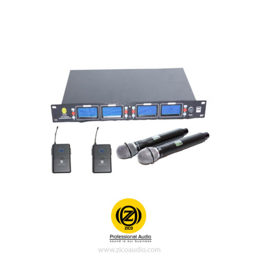 میکروفون بیسیم 4 کانال دستی/یقه ای زیکو ZICO UR-1000HC