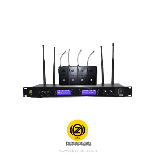 میکروفون بی سیم 4 کانال یقه ای زیکو ZICO V-200C