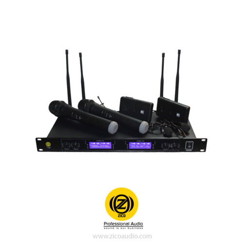 میکروفون بیسیم 4 کانال دستی/یقه ای زیکو ZICO V-200HC