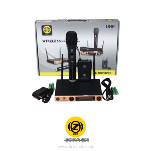 میکروفن بیسیم 2 کانال دستی/یقه ای زیکو ZICO U-200HC