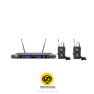 میکروفون بی سیم 2 کانال یقه ای زیکو ZICO UH-50C