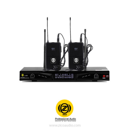 میکروفون بی سیم 2 کانال یقه ای زیکو ZICO U-89C