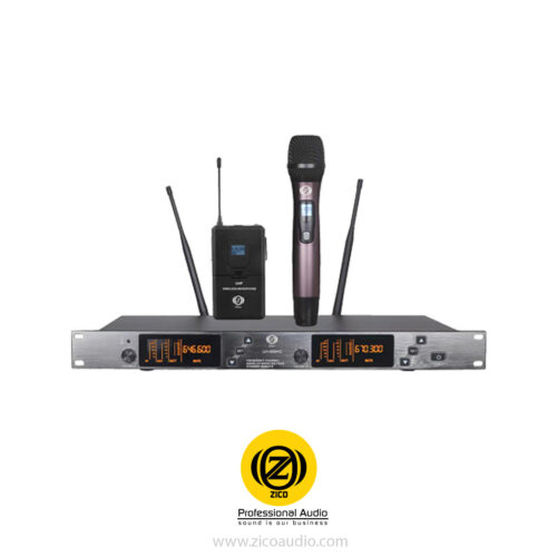 میکروفون بی سیم 2 کانال دستی/یقه ای زیکو ZICO U-800HC