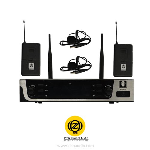 میکروفون بیسیم دو کانال یقه ای زیکو ZICO UH-600CC
