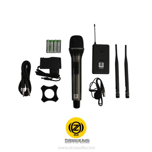 میکروفون بیسیم 2 کانال دستی/یقه ای زیکو ZICO UH-600HC